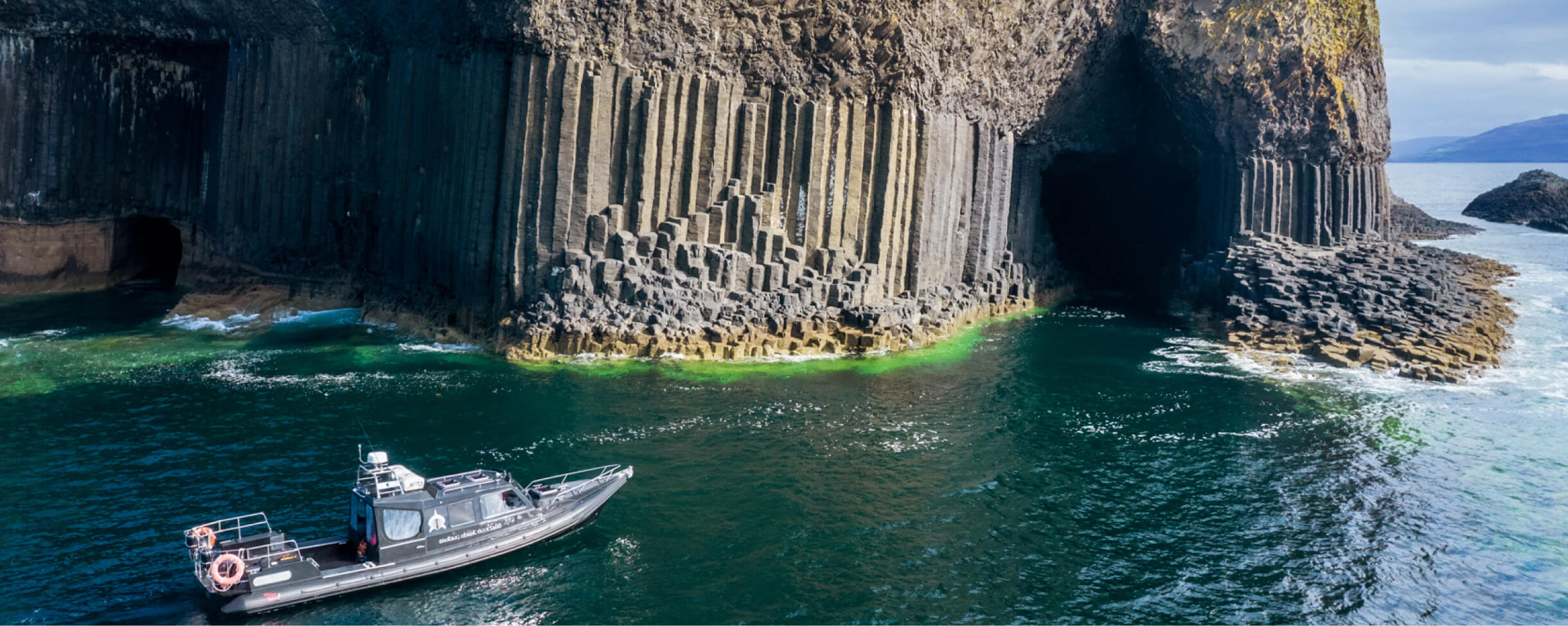 Swimming Fingal's cave