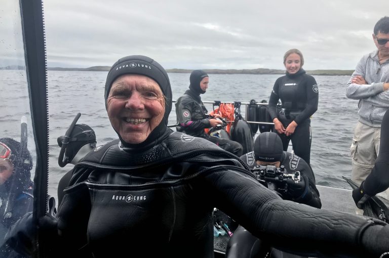 Naomi, our oldest ever basking shark and fingals cave swimmer