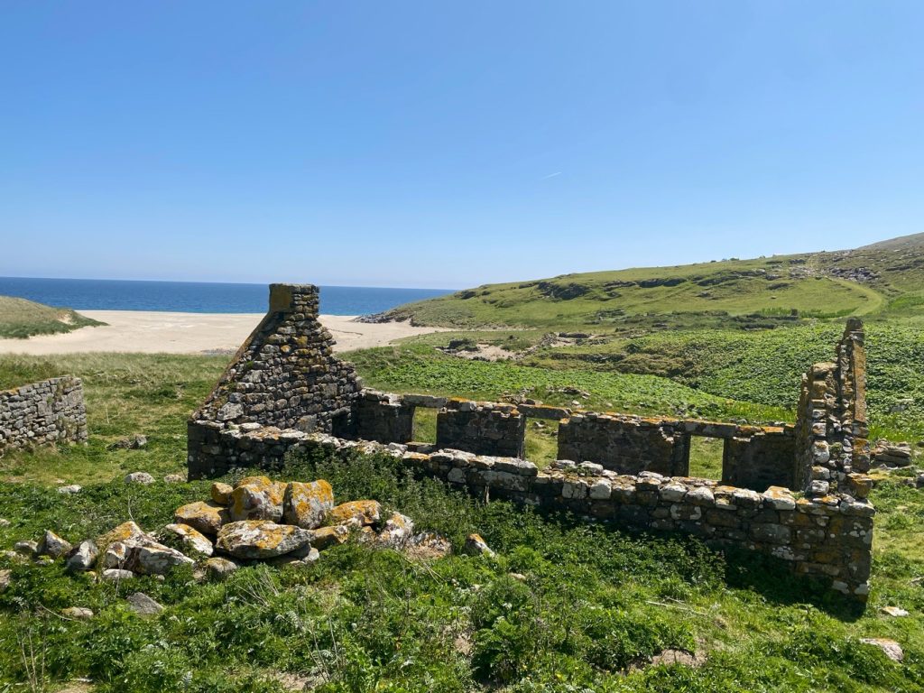 Ruined house on Mingulay, Outer Hebrides, Scotland